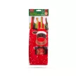 Karácsonyi italos üveg tartó szalaggal - rénszarvas - poliészter - 32 x 12,5 cm