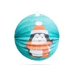 Karácsonyi lampion - Pingvin mintával - 25 cm