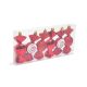 Karácsonyfadísz szett - piros cukor - 10 x 3,6 cm - 6 db / szett