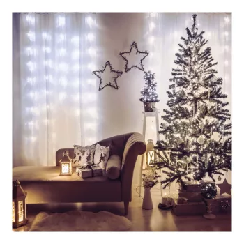   Fényfüggöny - 200 db LED - középfehér - hálózati - IP44 - 4,2 m - 8 program
