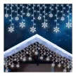 LED-es fényfüggöny - hópehely - 3 x 0,75 m - 224 hidegfehér LED - IP44