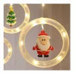 LED-es fényfüggöny - mikulás - 1,8 x 0,5 m - 125 melegfehér LED