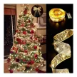 Karácsonyi LED-es szalag - arany - 2 m x 5 cm - 2 x AA