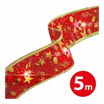   Karácsonyi LED-es szalag - piros - 5 m x 5 cm - 50 LED - USB