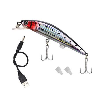 Elektromos LED horgász csali - tölthető - USB