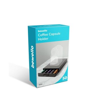   Fém kávékapszula tartó - 50 db Nespresso kapszulákhoz - 365 x 214 x 60 mm - matt fekete