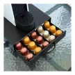 Fém kávékapszula tartó - 50 db Nespresso kapszulákhoz - 365 x 214 x 60 mm - matt fekete