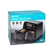 Olaj nélküli fritőz XXL dupla kosár 2200W 4+4L