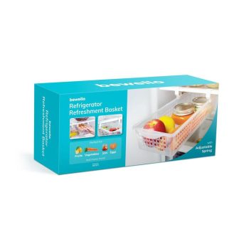   Hűtőbe rakható frissentartó kosár - rugós - 41 x 16 x 9,5 cm