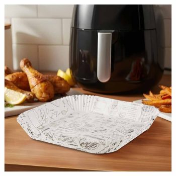   Air fryer sütőpapír - mintás, négyzet - 23 cm - 50 db / csomag