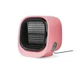 Hordozható mini léghűtő ventilátor - USB - rózsaszín
