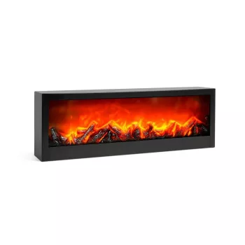   Kandalló LED-es lánghatással - elemes / USB-s - 60 x 10 x 20 cm