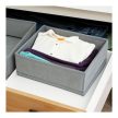 Szövet tárolódoboz - 30 x 26 x 10 cm - szürke