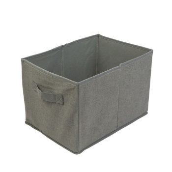 Szövet tárolódoboz - 32 x 22 x 22 cm - szürke