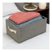 Szövet tárolódoboz - 38,5 x 24 x 16,5 cm - szürke