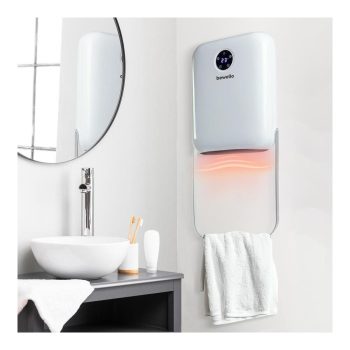 Fali hősugárzó törölközőtartóval - 800/2000W 