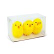 Húsvéti dekoráció - csibe szett - sárga - 6,7 x 5 cm - 3 db / csomag