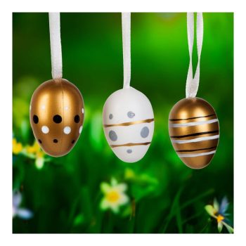   Húsvéti dekoráció - tojás szett - 3 féle - 3 cm - 12 db / csomag