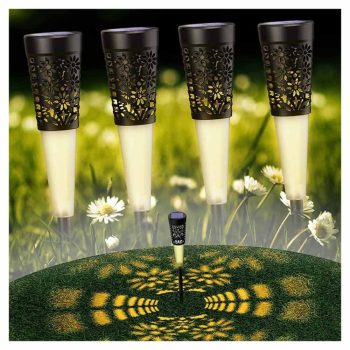 LED szolár lámpa - 5 LED - leszúrható - 600 mAh 4 darab