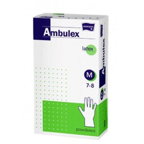 Ambulex egyszer használatos púderes latex kesztyű