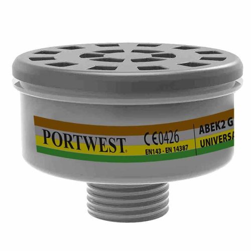 Portwest P926 ABEK2 gáz szűrő - zsinórmenetes csatlakozással