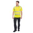 Portwest S477 Jól láthatósági rövidujjú galléros póló