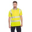 Portwest S477 Jól láthatósági rövidujjú galléros póló