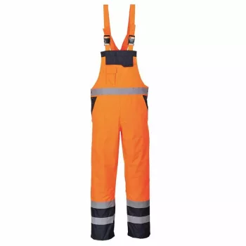   Portwest S489 jól láthatósági bélelt kantáros munkásnadrág
